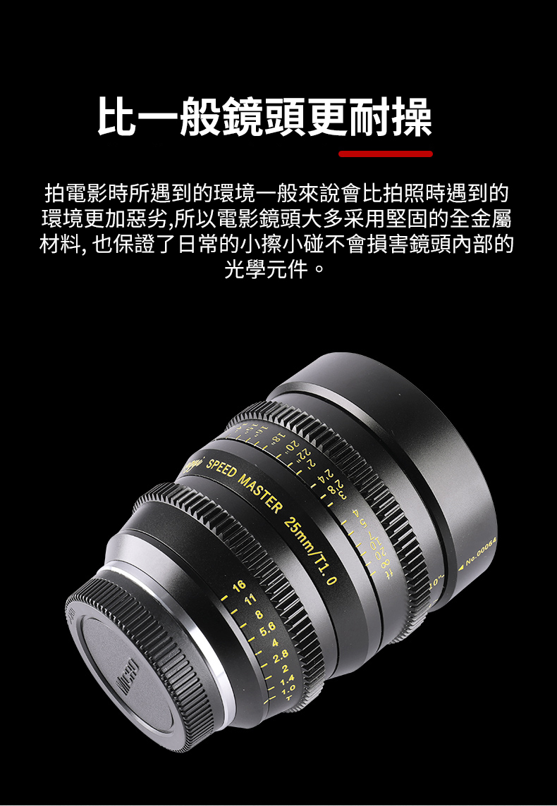 (客訂商品)中一光學 電影鏡頭系列 17mm 25mm 35mm T1.0 For M43
